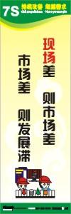 7s管理標語 7s宣傳標語 7s標語圖片 現(xiàn)場差，則市場差；市場差，則發(fā)展滯