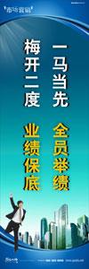 銷售標語|銷售口號|銷售團隊精神口號-一馬當先，全員舉績，梅開二度，業(yè)績保底