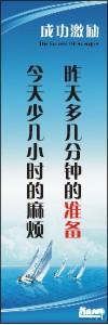 勵志標(biāo)語,企業(yè)勵志標(biāo)語,員工激勵口號-昨天多幾分鐘的準(zhǔn)備今天少幾小時的麻煩