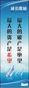 勵志標語,企業(yè)勵志標語,員工激勵口號-最大的破產(chǎn)是絕望，最大的資產(chǎn)是希望