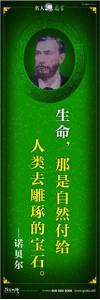 現(xiàn)代名人名言 立志名言警句 讀書名人名言 生命，那是自然付給人類去雕琢的寶石。——諾貝爾 