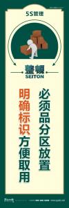 5s管理標(biāo)語口號 必須品分區(qū)放置明確標(biāo)識方便取用