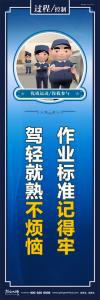 車間標語口號 作業(yè)標準記得牢駕輕就熟不煩惱