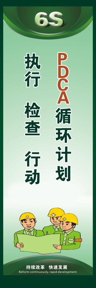 6s宣傳圖片 PDCA循環(huán)計(jì)劃執(zhí)行、檢查、行動(dòng) 