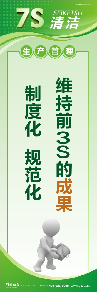 7s標(biāo)語(yǔ)圖片 維持前3S的成果 制度化  規(guī)范化