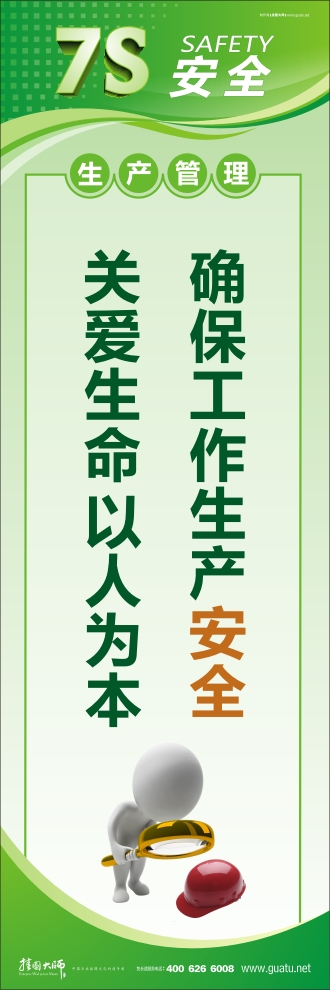 7s管理口號(hào) 確保工作生產(chǎn)安全 關(guān)愛(ài)生命 以人為本