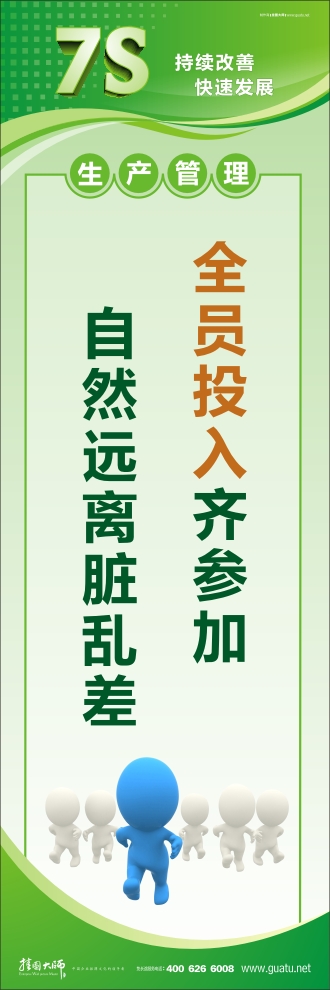 7s管理口號 全員投入齊參加，自然遠(yuǎn)離臟亂差