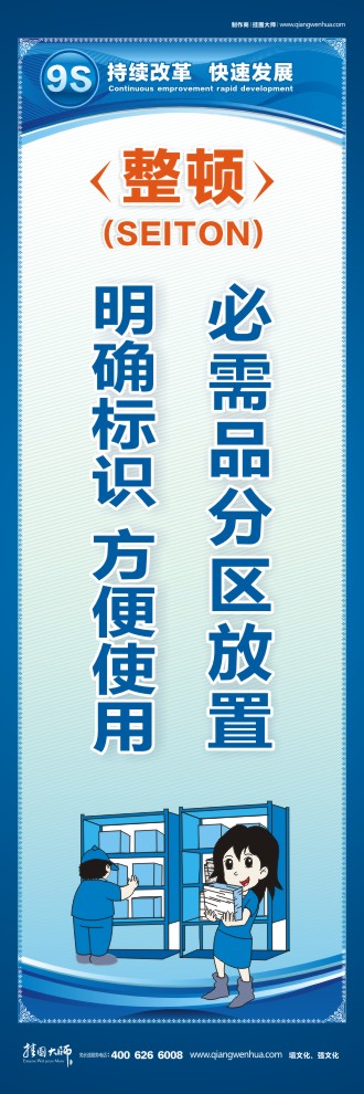 9S整頓必需品分區(qū)放置明確標識 方便使用