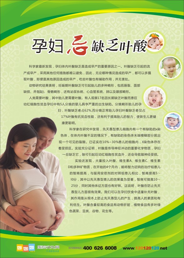 婦產科標語 孕婦忌缺乏葉酸